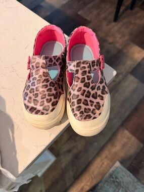 Dr. Scholl's Kids Leopard Print Slip-Ons with Pink Lining